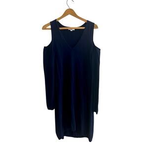 Halston Shoulder Cut Out Dress - Navy - Size S/P